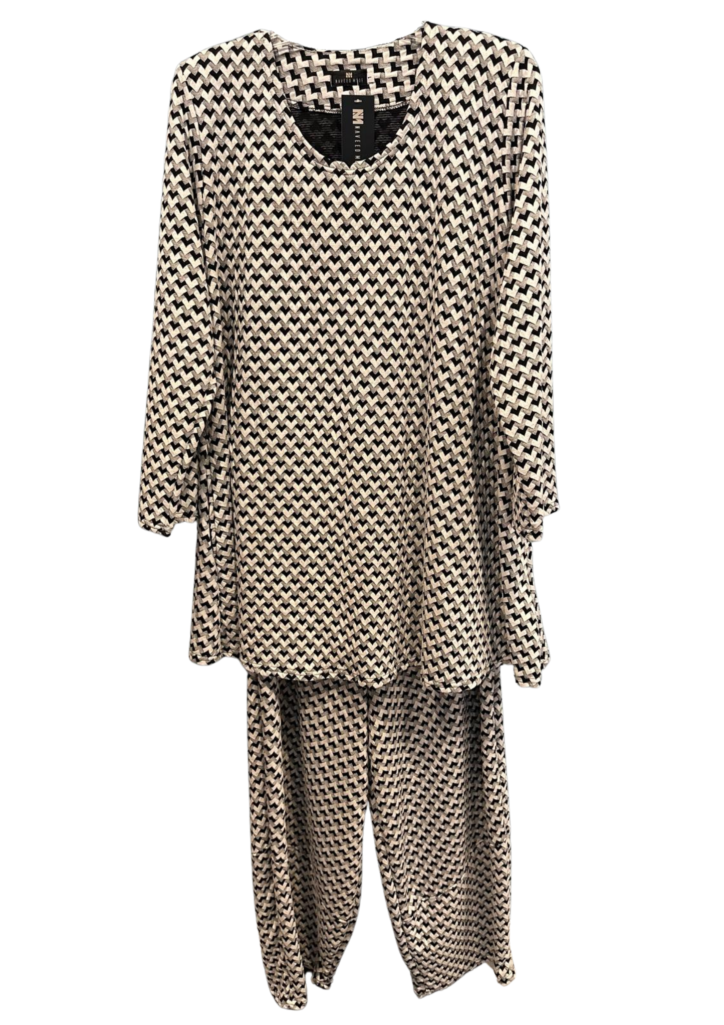 Elegantes Zweiteiler-Set mit geometrischem Muster