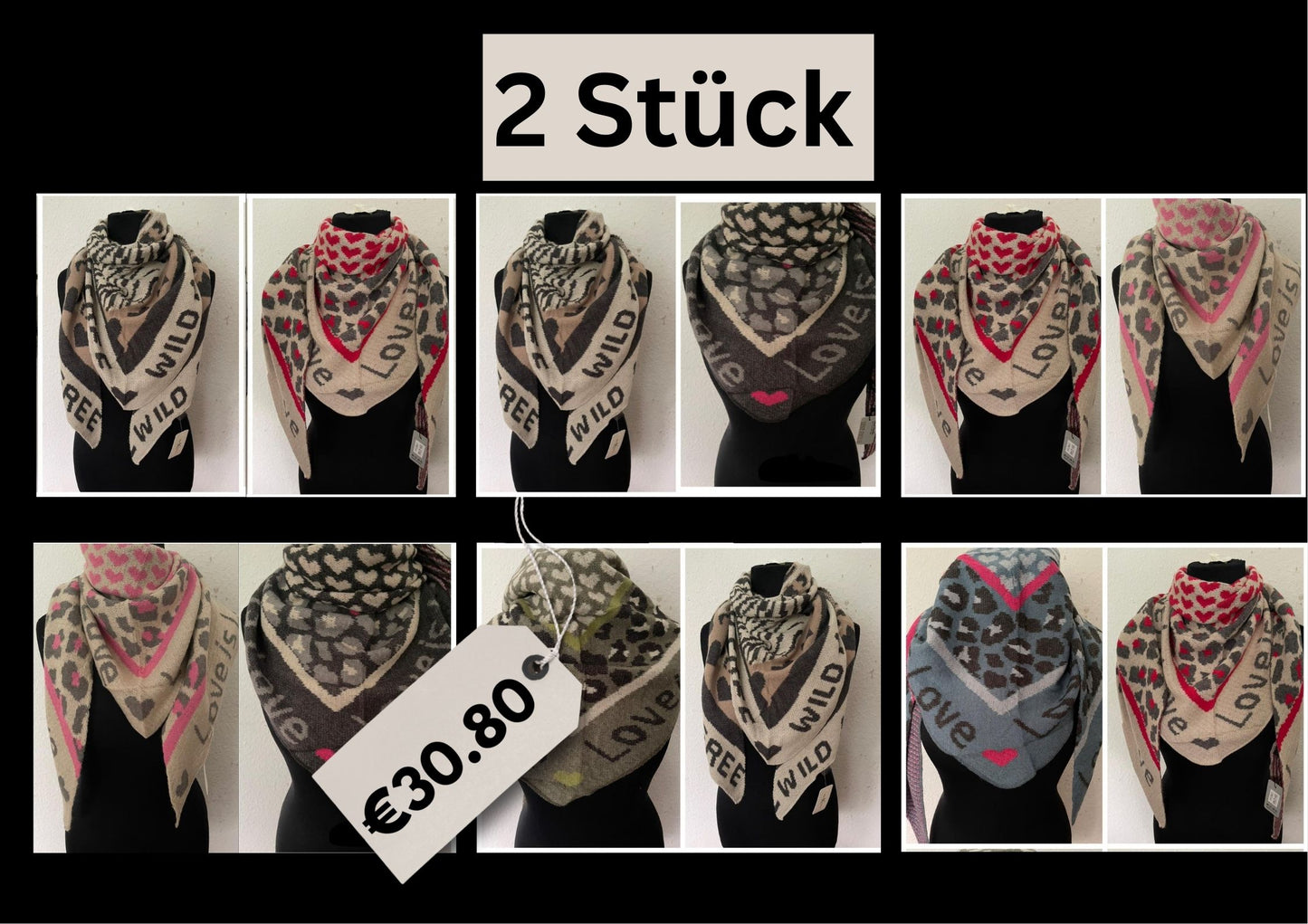 Stilvolle Dreieckstücher mit Leopardenmuster, Statement-Prints & mehr – Perfekt für Herbst & Winter