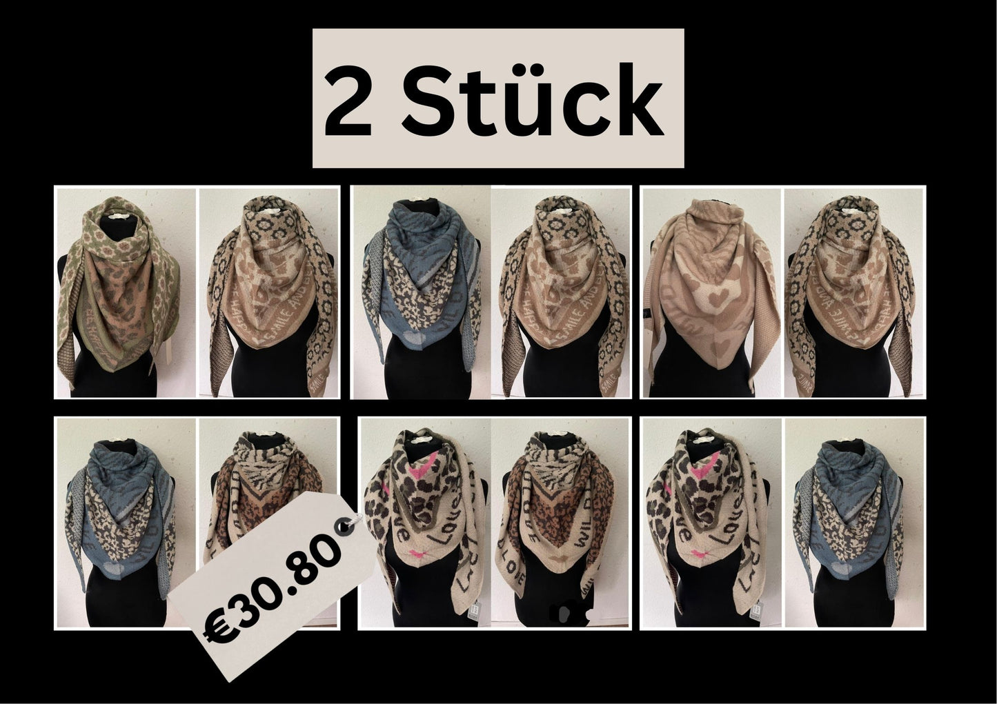 Stilvolle Dreieckstücher mit Leopardenmuster, Statement-Prints & mehr – Perfekt für Herbst & Winter