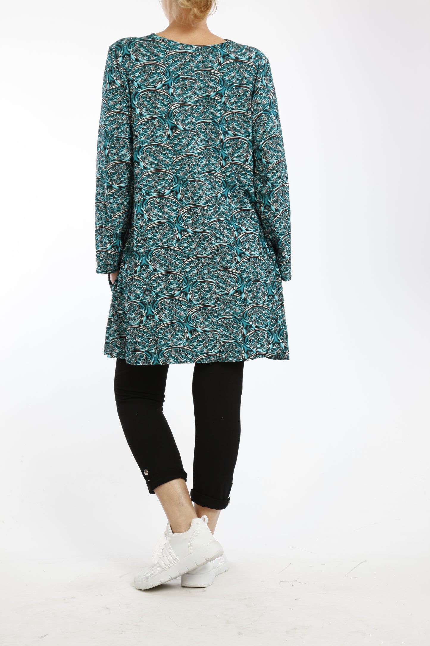Damen Langarmshirt mit Paisley-Muster – Weiches Viskose-Oberteil im Bequemen Loose Fit - Naveed Mode GmbH