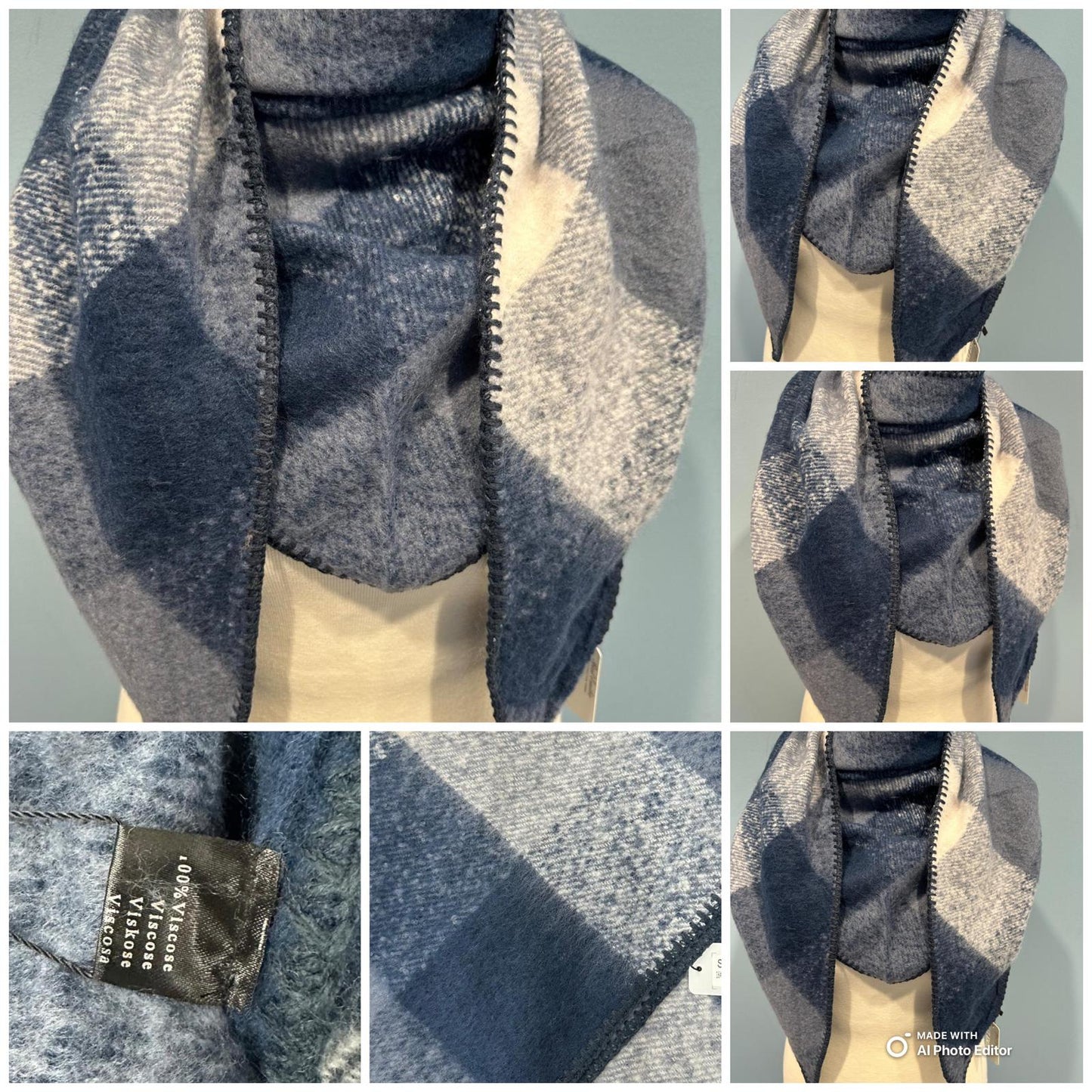 One-Size Karoschal Damen – Weicher Winter Schal, Plaid Poncho, Stola & Wickelschal