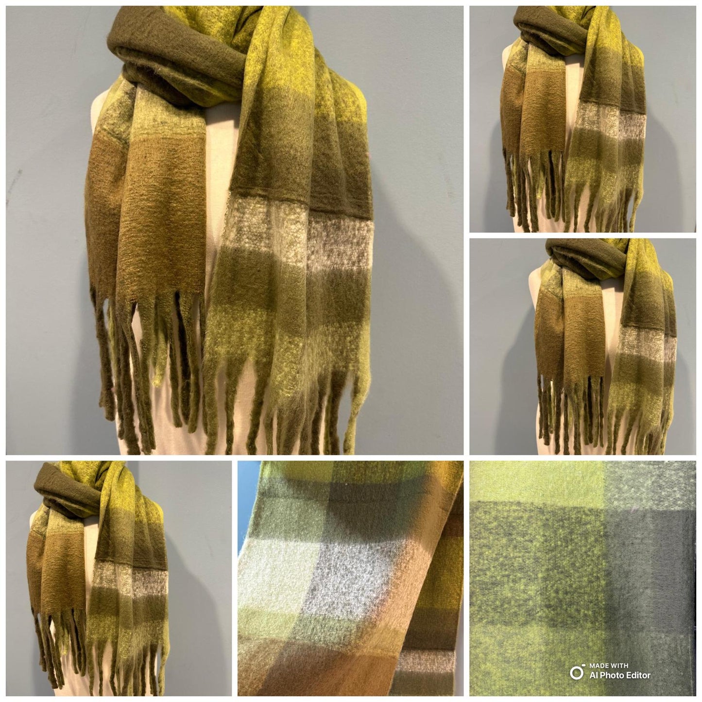 Extraweicher Damen Schal – Warm & Kuschelig, Karo-Muster, Oversized Plaid
