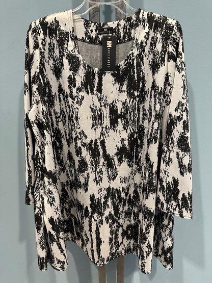 Gemustertes Langarmshirt Damen Abstrakt Hochwertiger Tragekomfort