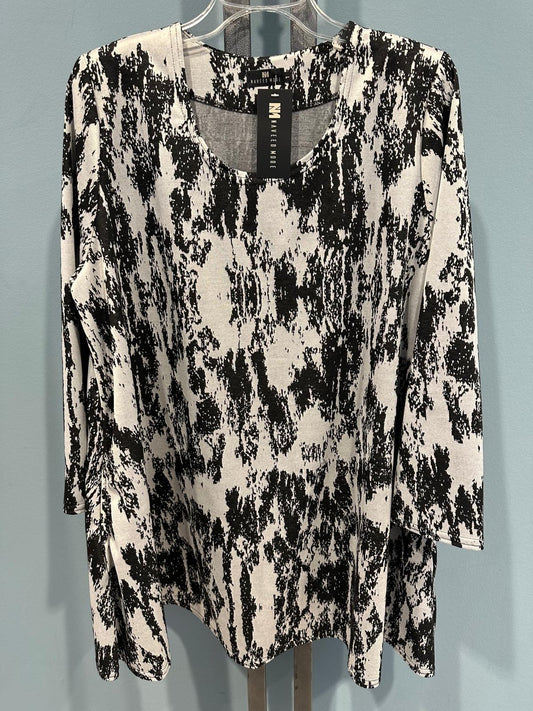 Gemustertes Langarmshirt Damen Abstrakt Hochwertiger Tragekomfort