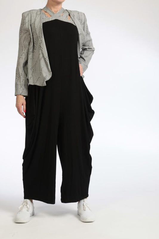 „Karo Blazer Damen – Leichter Kurzblazer in Schwarz-Weiß – Moderner Business-Look von NaveedMode“