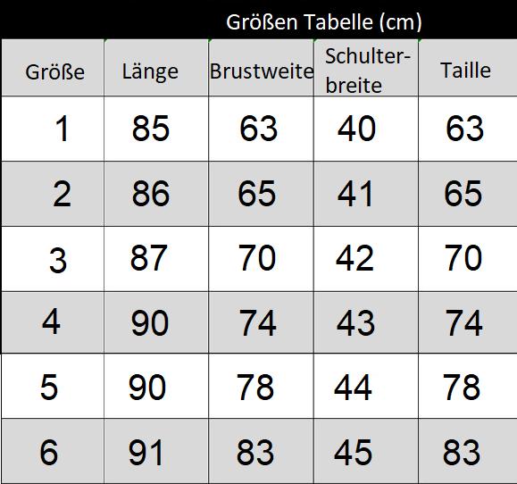 Größentabelle (cm)