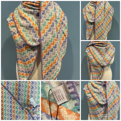 Cozy Schal mit Herz- und Wellenmuster – Weich & Warm für Damen.