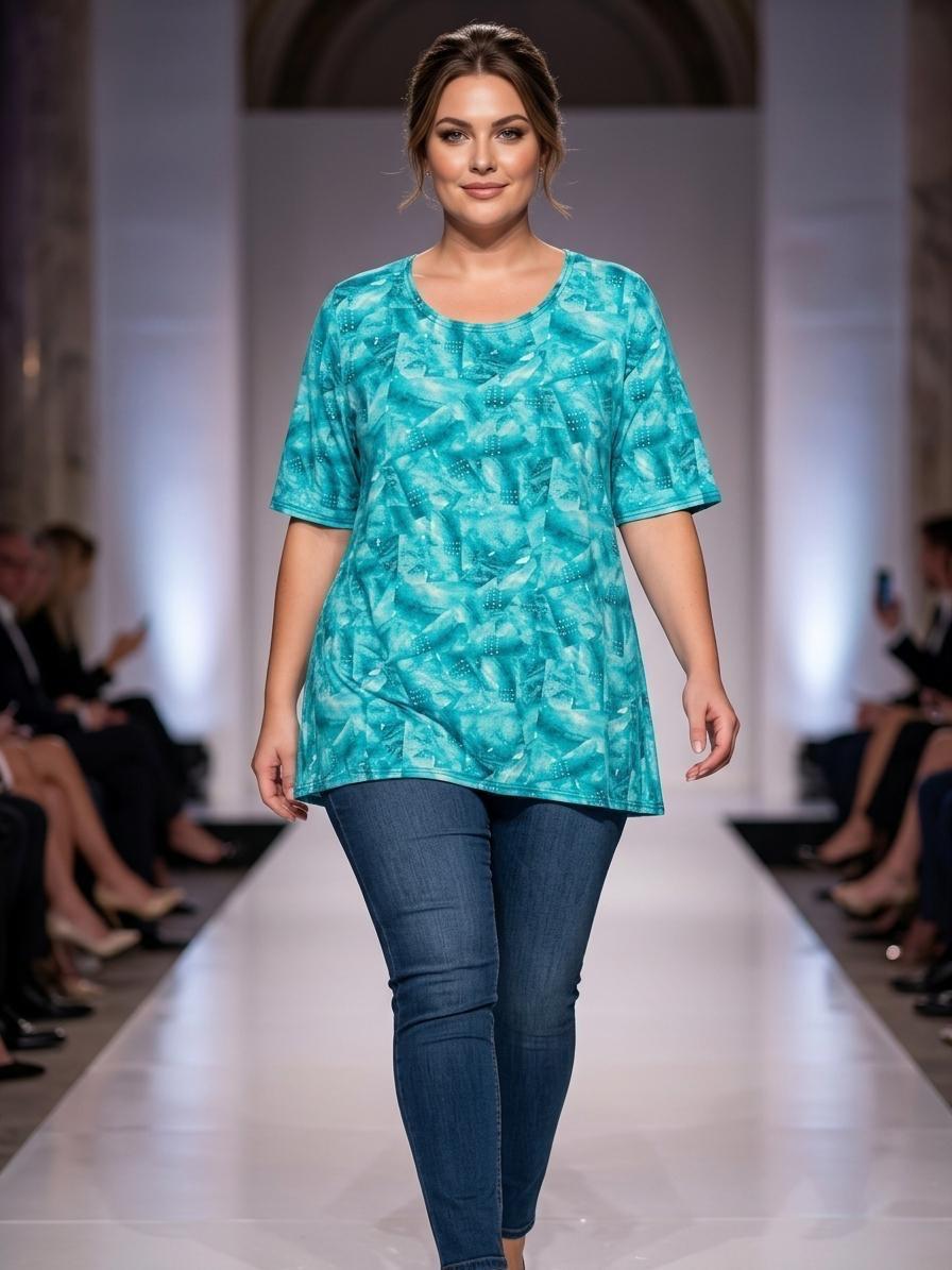 Premium Damen T-Shirt Übergröße aus feiner Viskose