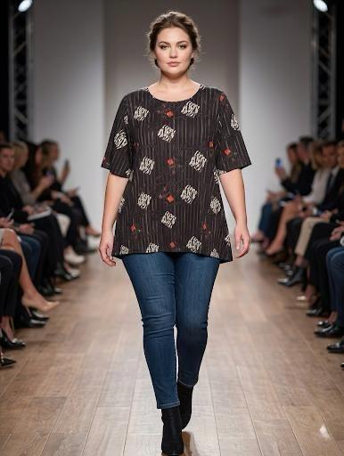 Fließendes Damen T-Shirt Übergröße für elegante Looks