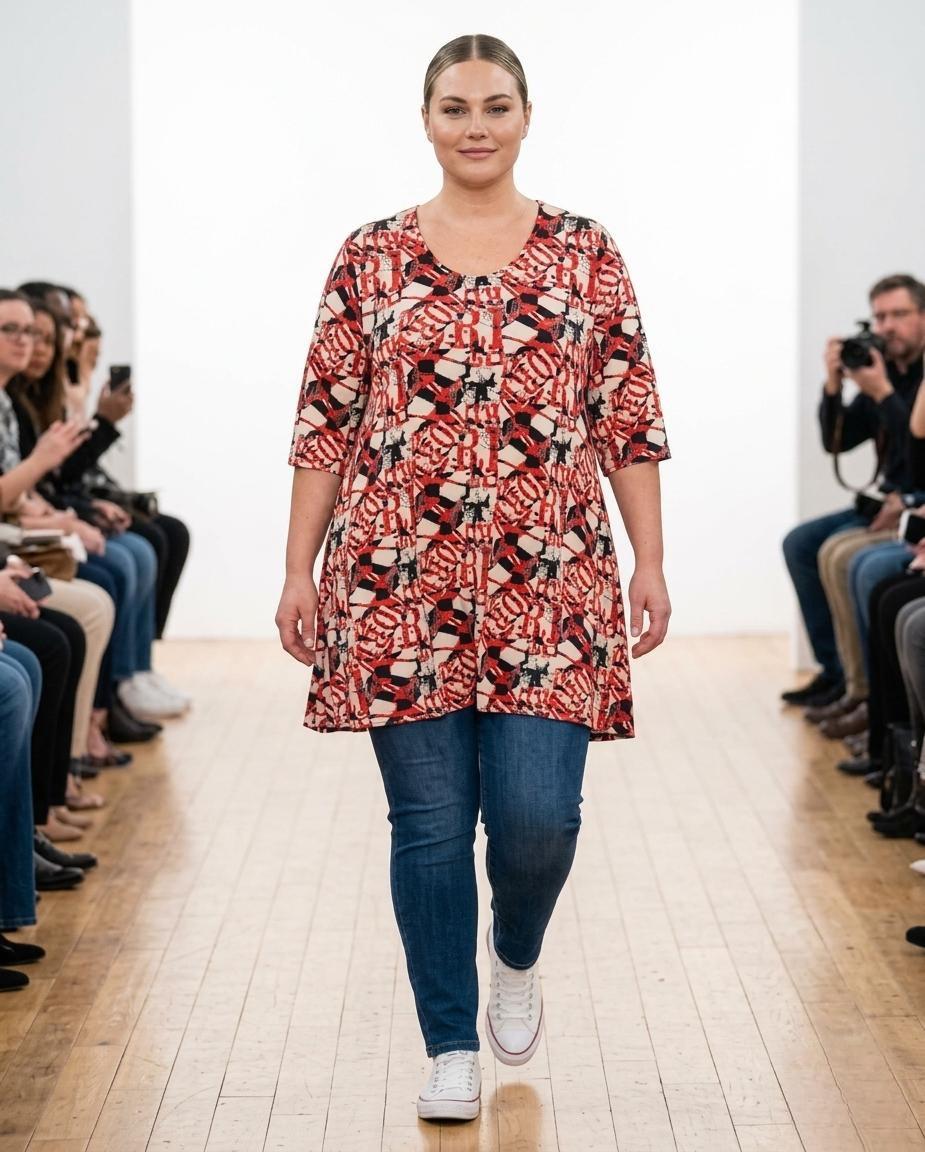 Formstabiles Damen Shirt Übergröße – Hochwertiger Stretch-Mix