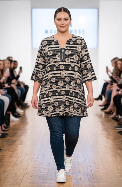 Elegantes T-Shirt mit Abstraktem Print