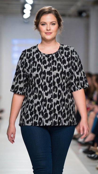 Damen T-Shirt Übergröße aus Viskose – Bequeme Passform