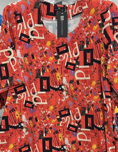 Stylisches T-Shirt in Orange – Moderner Print & Casual Look
