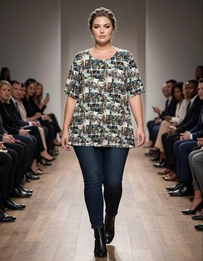 Viskose T-Shirt Damen Übergröße