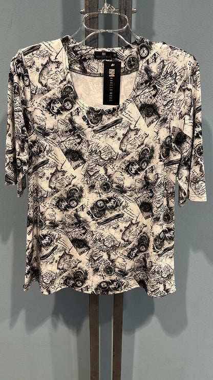 Modernes T-Shirt in Weiß – Bunter Grafik-Print & Casual Style