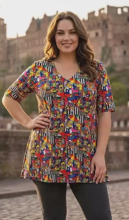 Modisches T-Shirt Übergroße Für Damen