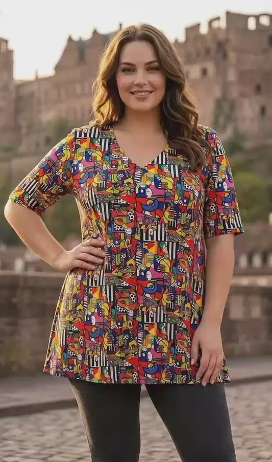 Modisches T-Shirt Übergroße Für Damen