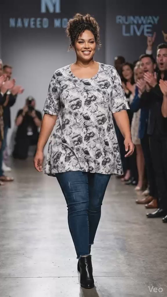 Damen T-Shirt Übergröße aus Viskose – Perfekte Passform