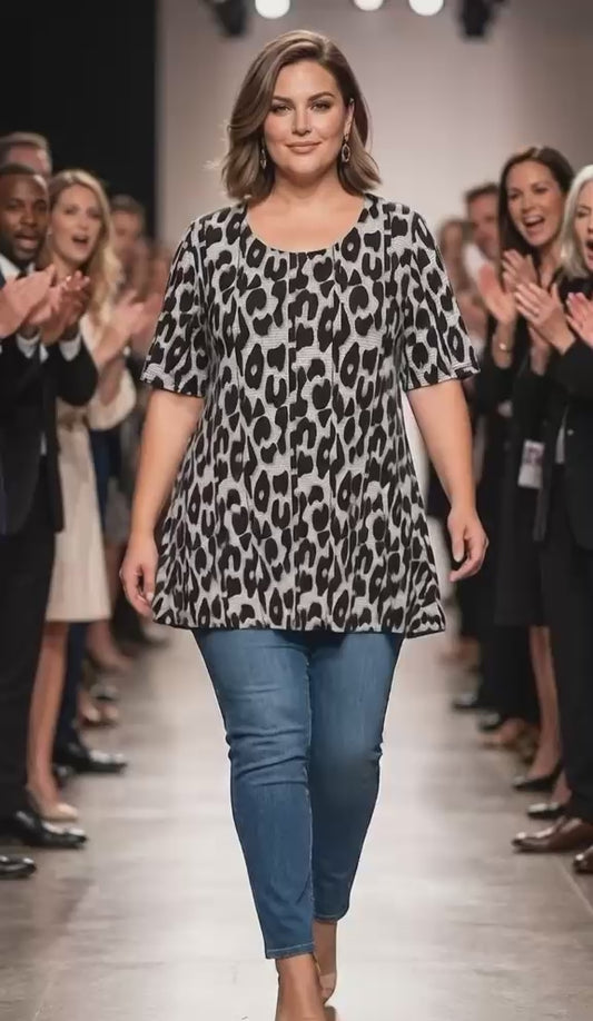 Exklusives Plus Size Damen Shirt – Hochwertige Viskose-Qualität