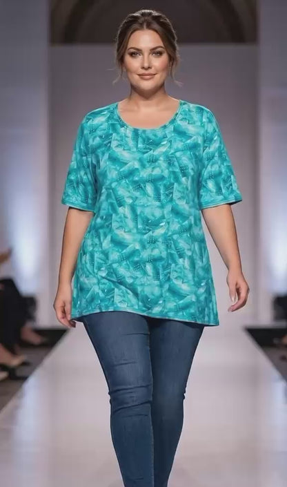 Premium Shirt für Damen – Übergröße mit Elasthan-Komfort