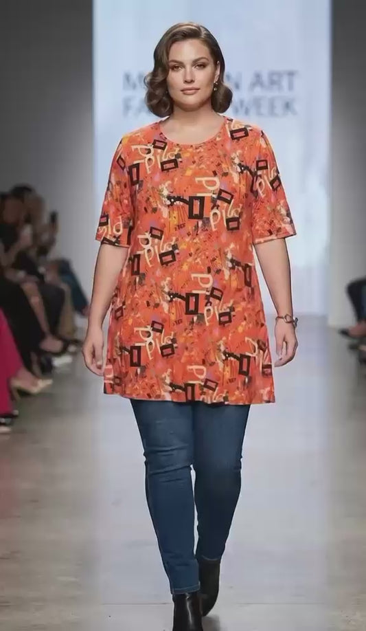 Elegantes T-Shirt mit Abstraktem Print